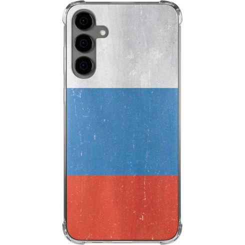 Russian Flag Distressed Galaxy S24 Plus Clear Case