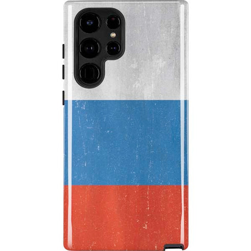 Russian Flag Distressed Galaxy S24 Ultra Impact Case