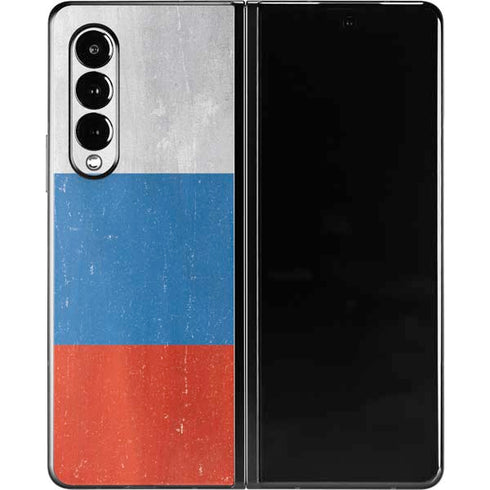 Russian Flag Distressed Galaxy Z Fold3 5G Skin