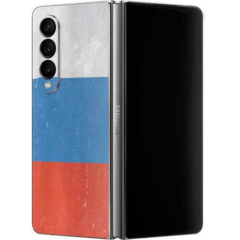 Russian Flag Distressed Galaxy Z Fold4 5G Skin