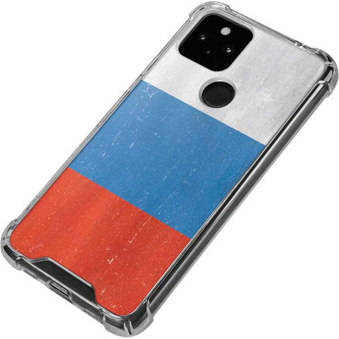 Russian Flag Distressed Google Pixel 4a 5G Clear Case