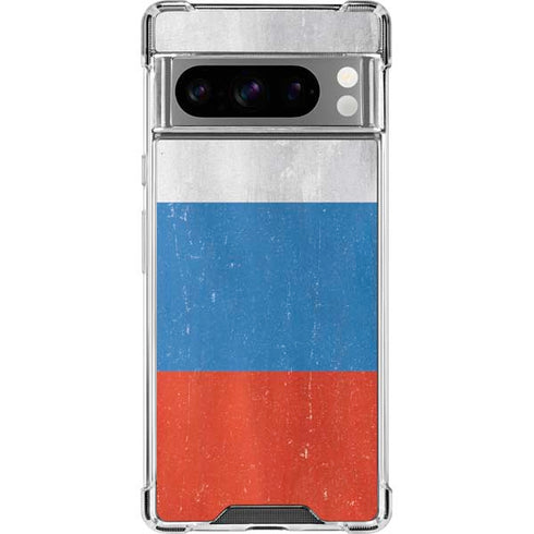 Russian Flag Distressed Google Pixel 8 Pro Clear Case