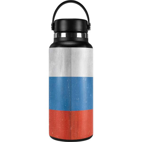 Russian Flag Distressed Hydro Flask 32oz Wide Mouth Skin