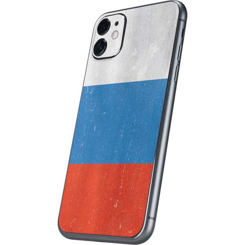 Russian Flag Distressed iPhone 11 Skin