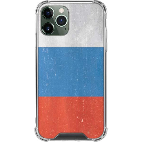 Russian Flag Distressed iPhone 12 Pro Clear Case