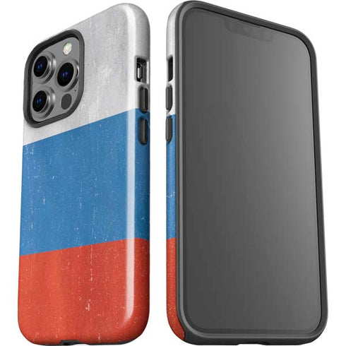 Russian Flag Distressed iPhone 13 Pro Impact Case