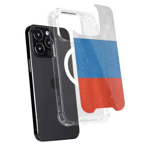 Russian Flag Distressed iPhone 13 Pro Max MagSafe Case