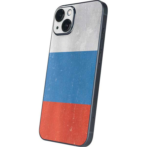 Russian Flag Distressed iPhone 15 Plus Skin