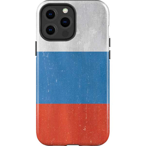 Russian Flag Distressed iPhone 14 Pro Max Impact Case
