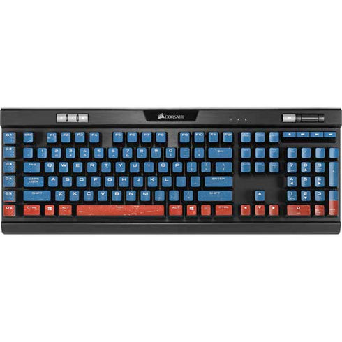 Russian Flag Distressed K95 RGB PLATINUM Mechanical Gaming Keyboard Skin