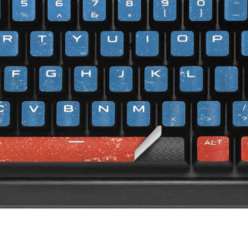 Russian Flag Distressed K95 RGB PLATINUM Mechanical Gaming Keyboard Skin