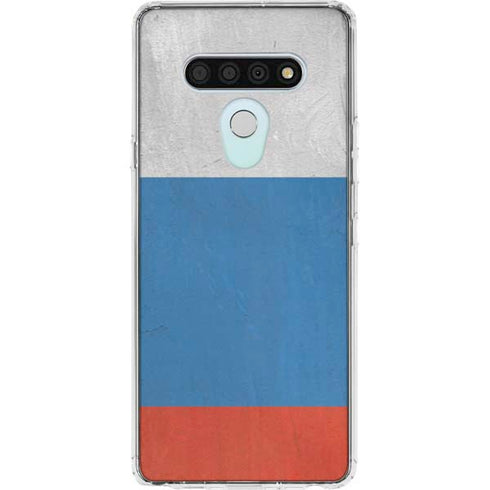 Russian Flag Distressed LG Stylo 6 Clear Case