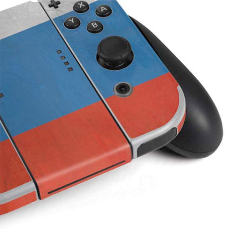 Russian Flag Distressed Nintendo Switch OLED (2021) Skin