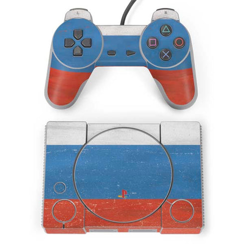 Russian Flag Distressed PlayStation Classic Bundle Skin
