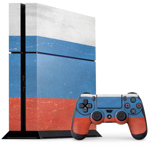 Russian Flag Distressed PS4 Console and Controller Bundle Skin