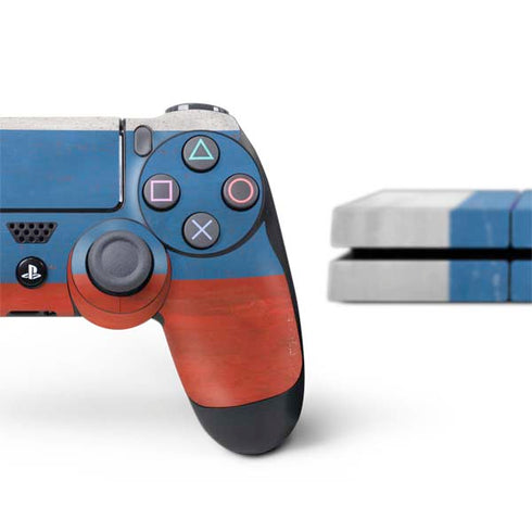 Russian Flag Distressed PS4 Console and Controller Bundle Skin