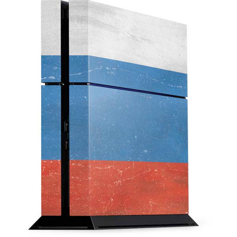 Russian Flag Distressed PS4 Console Skin