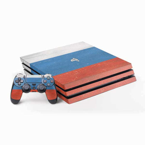 Russian Flag Distressed PS4 Pro Bundle Skin
