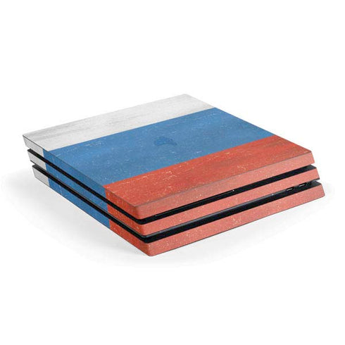 Russian Flag Distressed PS4 Pro Console Skin
