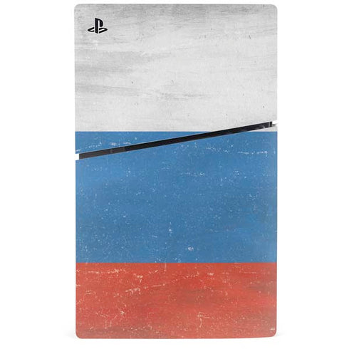 Russian Flag Distressed PS5 Slim Disk Console Skin