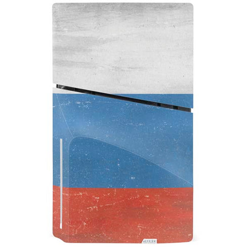 Russian Flag Distressed PS5 Slim Disk Console Skin