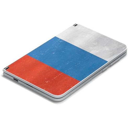 Russian Flag Distressed Surface Duo Skin