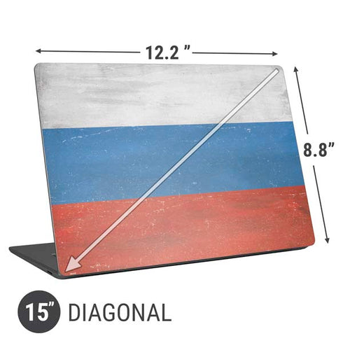 Russian Flag Distressed Universal Laptop 15in (12.2 x 8.8in) Skin