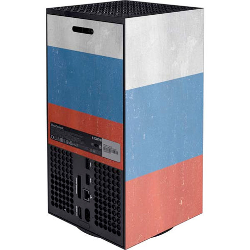 Russian Flag Distressed Xbox Series X Console Skin