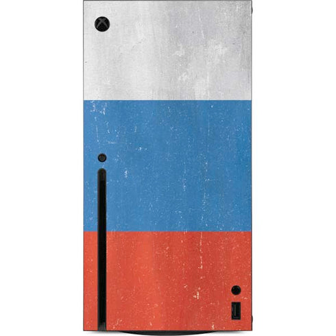 Russian Flag Distressed Xbox Series X Console Skin