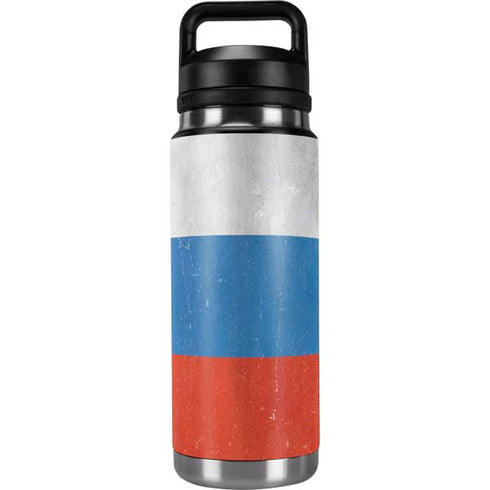 Russian Flag Distressed YETI Rambler 26oz Bottle Skin