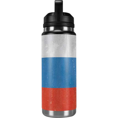 Russian Flag Distressed YETI Rambler 26oz Bottle Skin