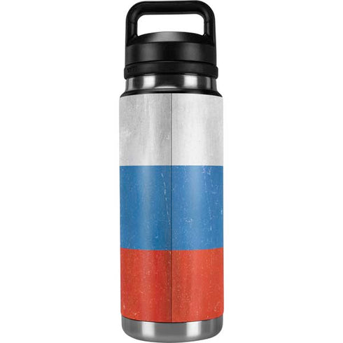Russian Flag Distressed YETI Rambler 26oz Bottle Skin