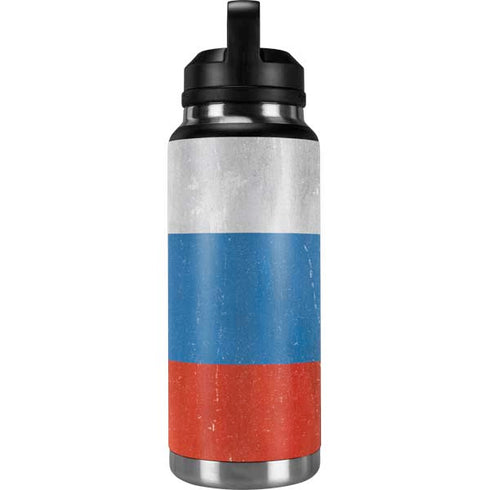Russian Flag Distressed YETI Rambler 36oz Bottle Skin