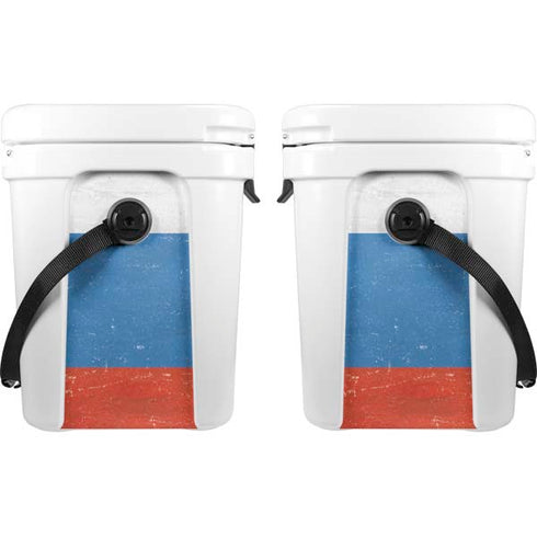 Russian Flag Distressed YETI Roadie 24 Hard Cooler Skin