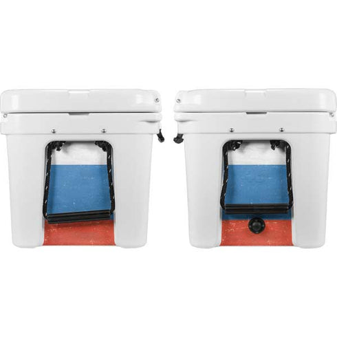 Russian Flag Distressed YETI Tundra 35 Hard Cooler Skin