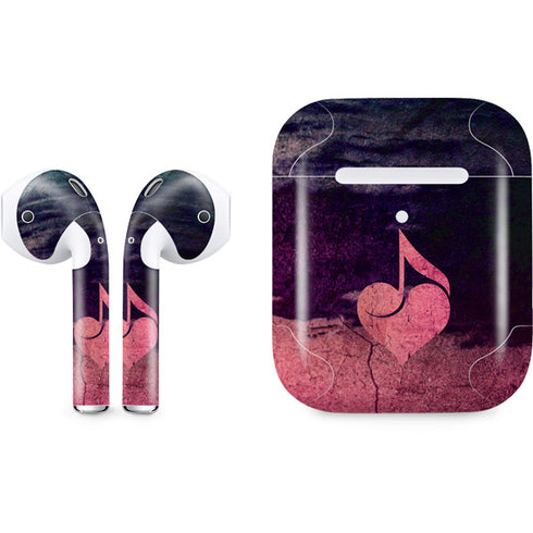 Rustic Musical Heart Apple AirPods 2 Skin
