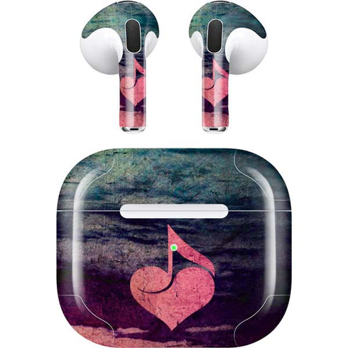 Rustic Musical Heart Apple AirPods (3rd Gen 2021) Skin