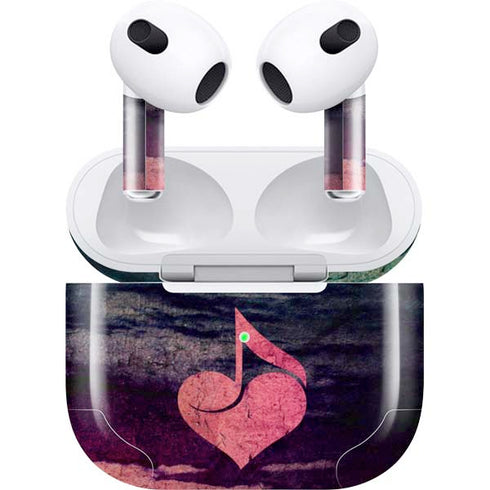 Rustic Musical Heart Apple AirPods (3rd Gen 2021) Skin