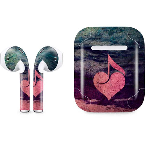 Rustic Musical Heart Apple AirPods Skin