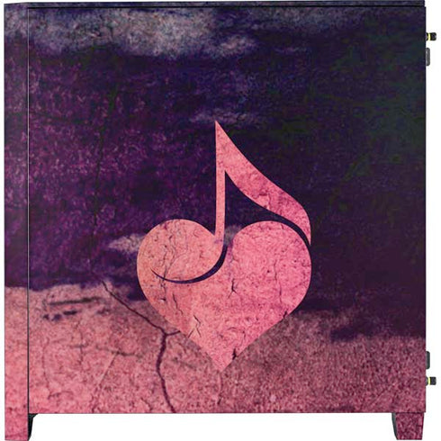 Rustic Musical Heart Corsair 4000D Tempered Glass Mid-Tower ATX Case Skin