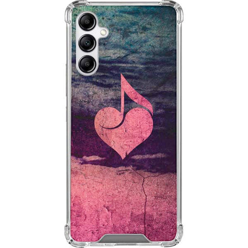 Rustic Musical Heart Galaxy A15 5G Clear Case