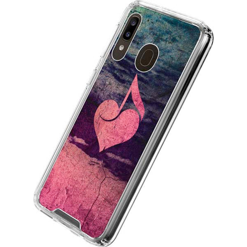Rustic Musical Heart Galaxy A30 Clear Case