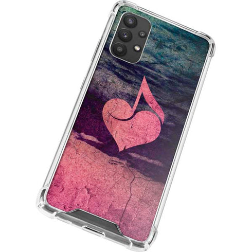 Rustic Musical Heart Galaxy A32 5G Clear Case