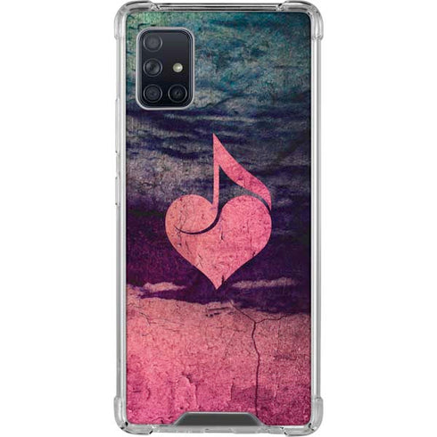Rustic Musical Heart Galaxy A51 5G Clear Case
