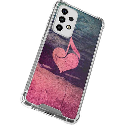 Rustic Musical Heart Galaxy A53 5G Clear Case