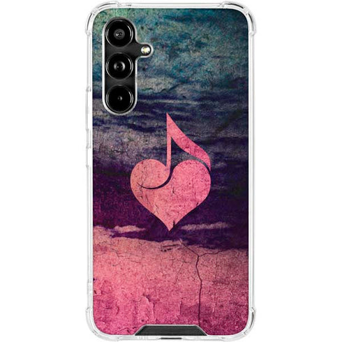 Rustic Musical Heart Galaxy A54 5G Clear Case