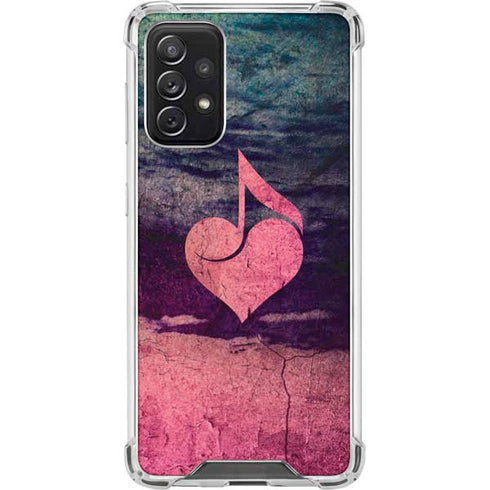 Rustic Musical Heart Galaxy A72 5G Clear Case