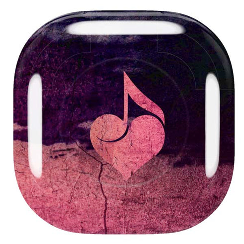 Rustic Musical Heart Galaxy Buds Live Skin