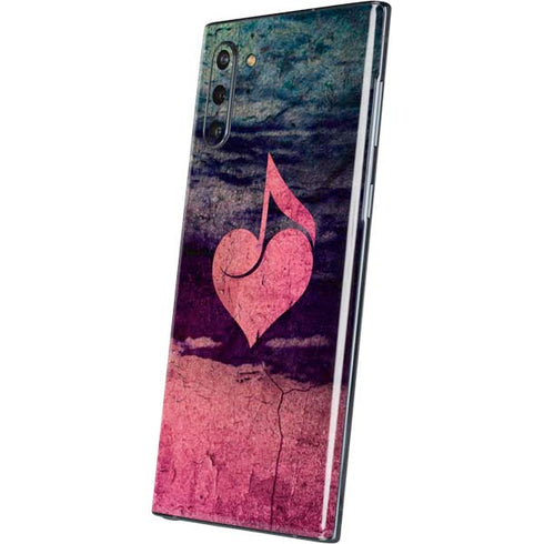 Rustic Musical Heart Galaxy Note 10 Skin