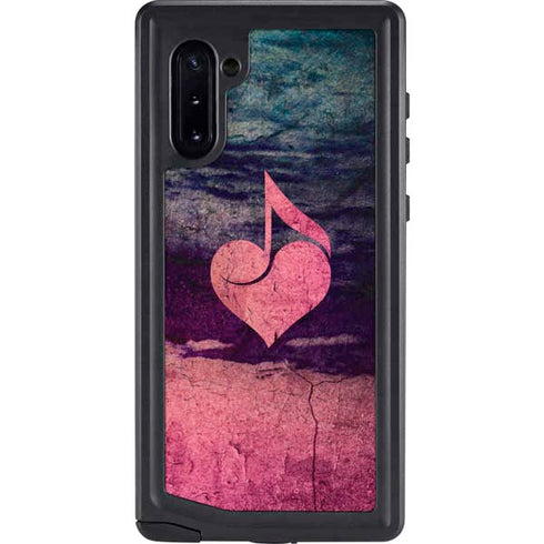 Rustic Musical Heart Galaxy Note 10 Waterproof Case